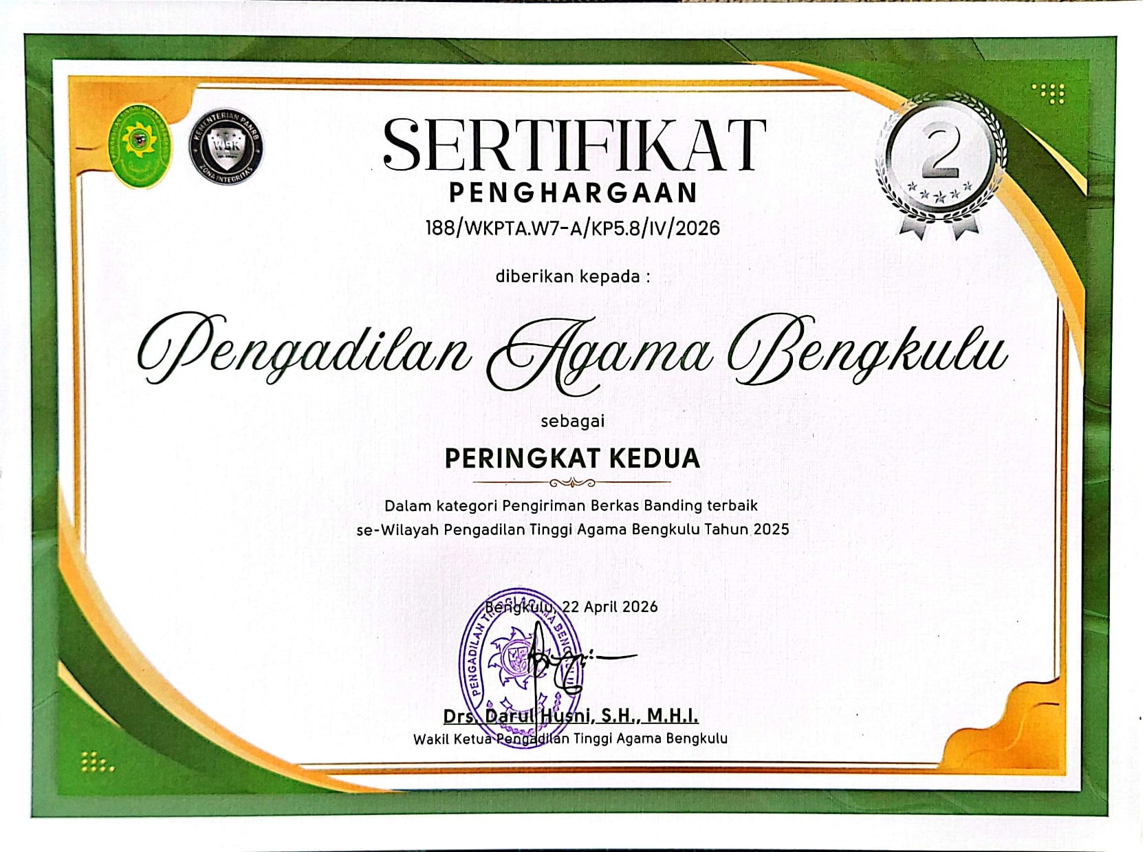 Peringkat Kedua Pengiriman Berkas Banding 2025 001