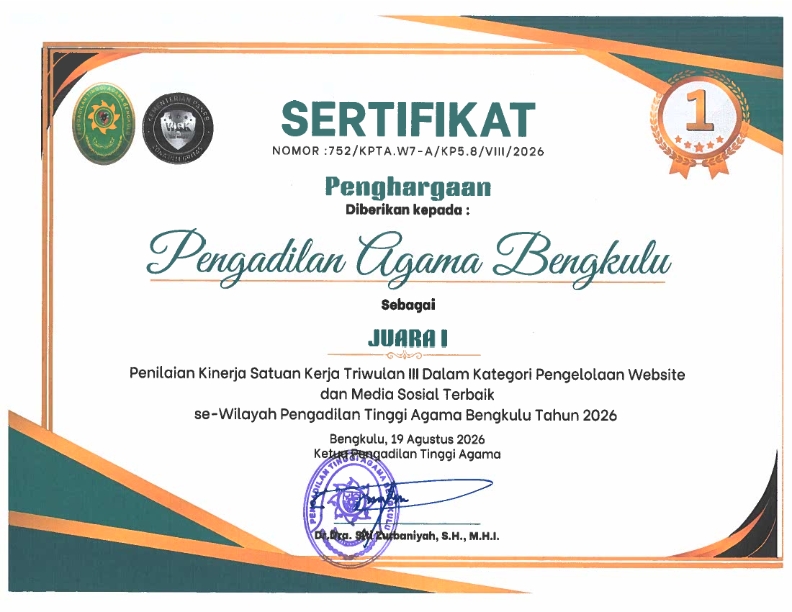 Juara I Pengelolaan Website dan Medsos 001