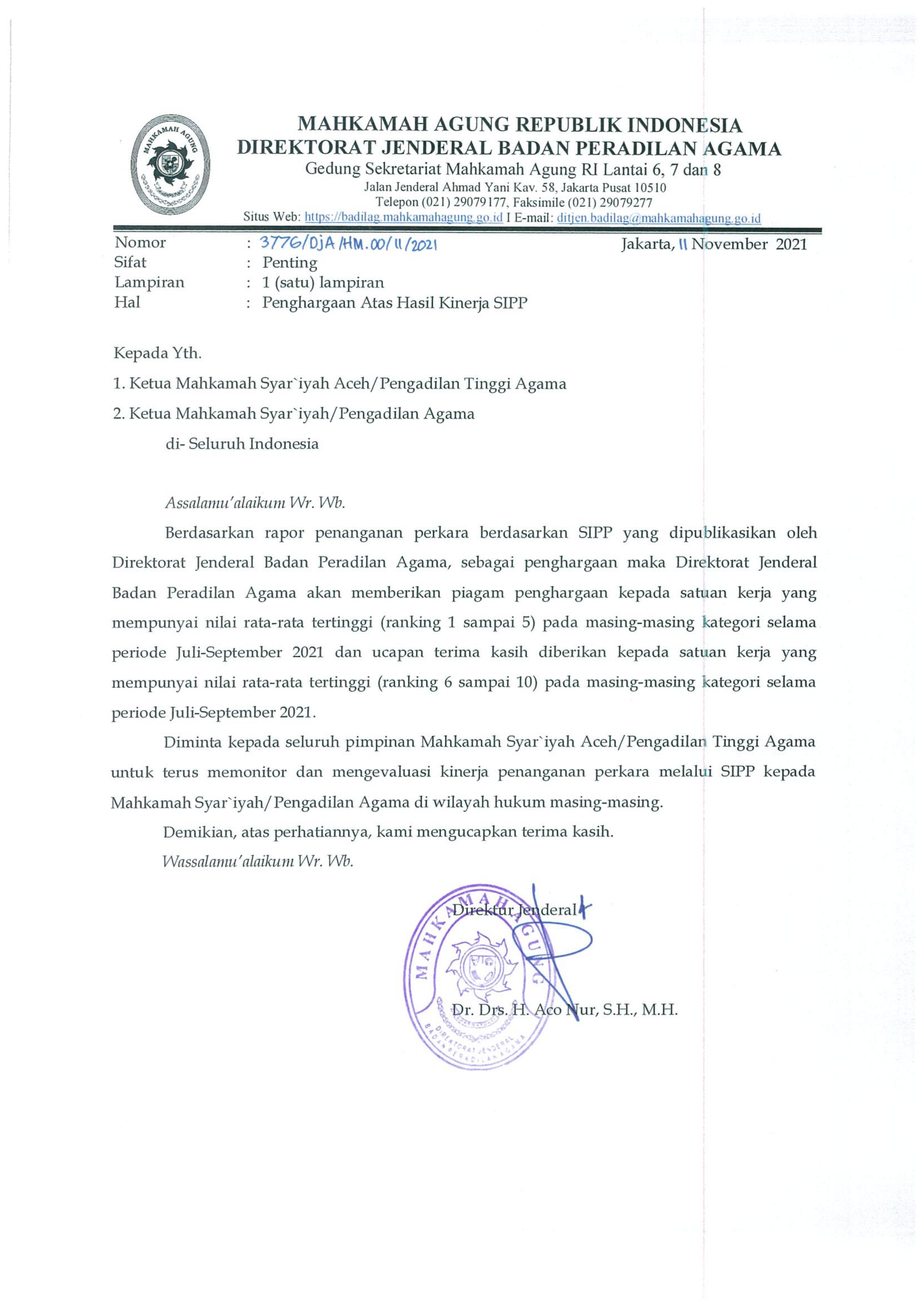 berita penghargaan SIPP