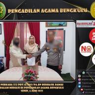 Alhamdulillah, Perkara di Pengadilan Agama Bengkulu Kembali Berhasil di selesaikan Secara Damai